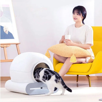 Pet Smart Litter Box Fully Automatic Cleaning of Electric Large Cat Toilet Deodorizing Fully Enclosed Automatic Cat Litter Box