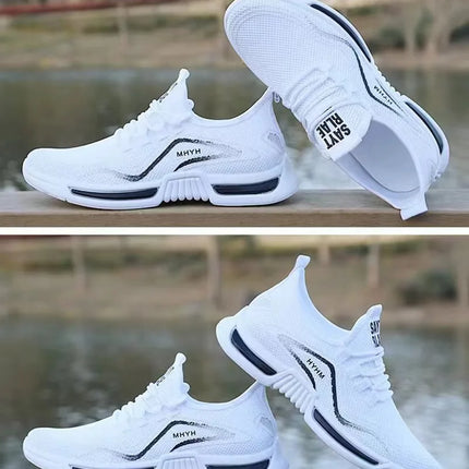 Leisure running shoes new summer Men's trendy breathable sneakers soft sole mesh shoes resistant versatile men sports shoes
