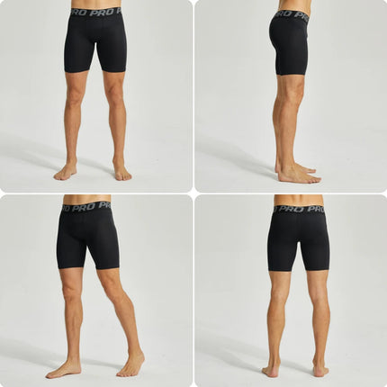 3 Pack Compression Shorts Men Quick Dry Workout Underwear Boxer Brief Biking Running Athletic Training Tights Sport Short