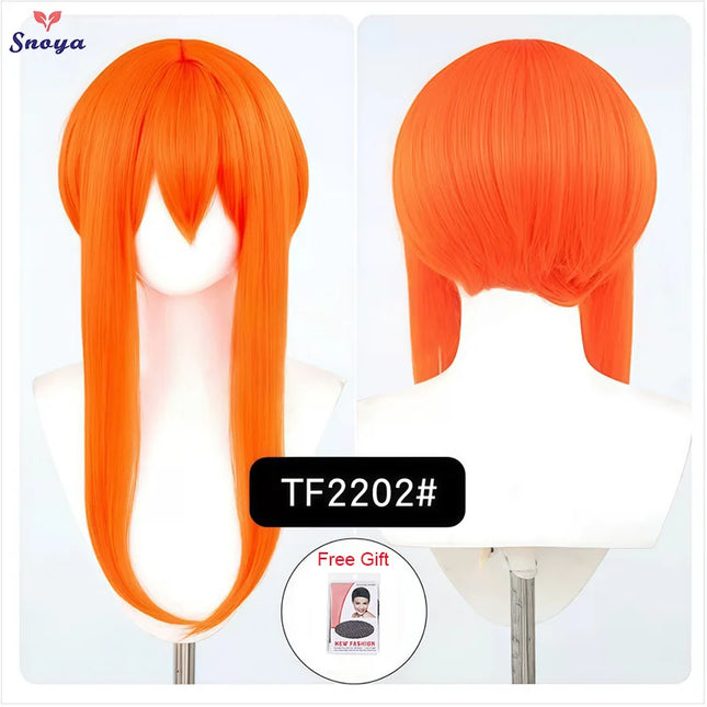 Snoya 60cm synthetic Multi colored long sideburns style short cosplay wig Heat resistant fiber Purple blue pink black gold