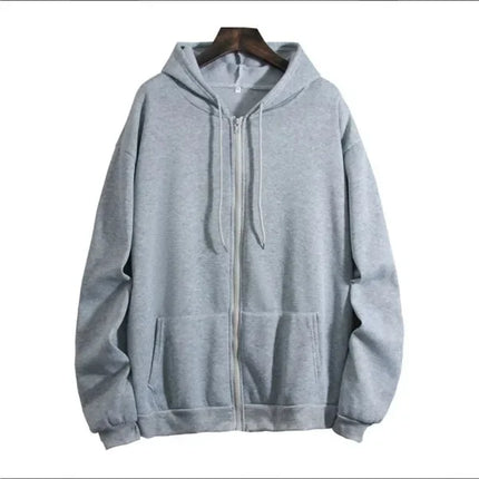 Loose-Fit Hooded Sweatshirt Women's Clothing Autumn Winter Plus Size Zip-Up Cardigan Top Wholesale Foreign Trade