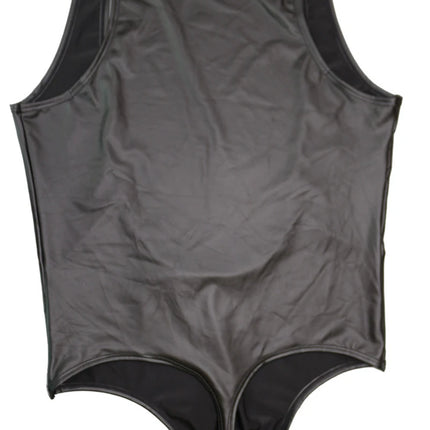 Mens Sexy Teddy Lingerie PVC Leather Tights Bodysuit Jumpsuit Erotic Gay Sissy Underwear Latex Fetish Wetlook Catsuit