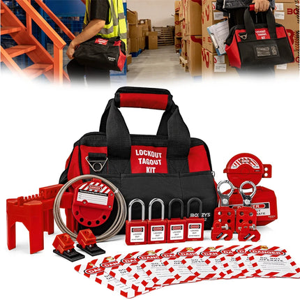 Lockout Tagout Kit,Loto Safety Padlocks,Breaker Lockout, Hasps,Electrical Plug Lockout Tags, Lock Out Tag Out Locks