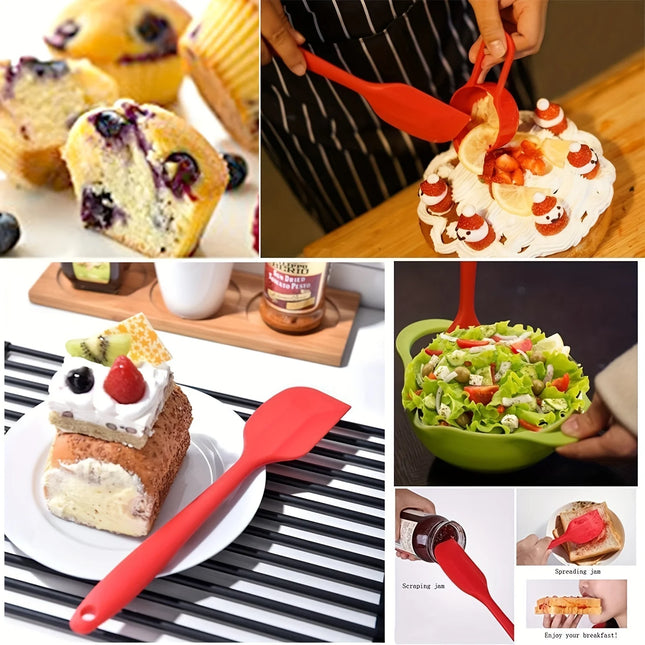 5/10/15/20PCS Random Color Silicone Spatulas Cream Spatula Cake Cream Scraper Baking Cake Tool Heat-resistant Seamless Scraper