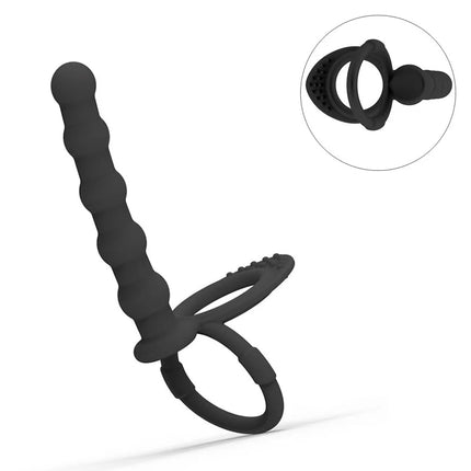 Double Penetration Dildo Penis Vibrator G Spot Massager Sex Toys For Couples Anal Beads Butt Plug Sex Ring For Men Adults 18+