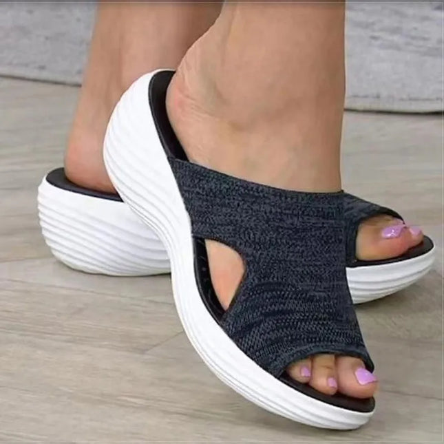 Women's Sandals Low Heels Sandals Shoes For Woman Summer Sandals Wedge Heel Slippers Summer Shoes Indoor Outdoor Sandalias Mujer