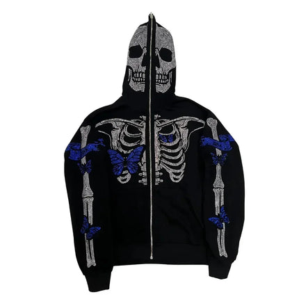 Women Men Y2K Fashion Hoodie Letter Graphics Print Zip Hoodie Clothes Women Hip-hop Long Sleeve Sweatshirt Oversized Top