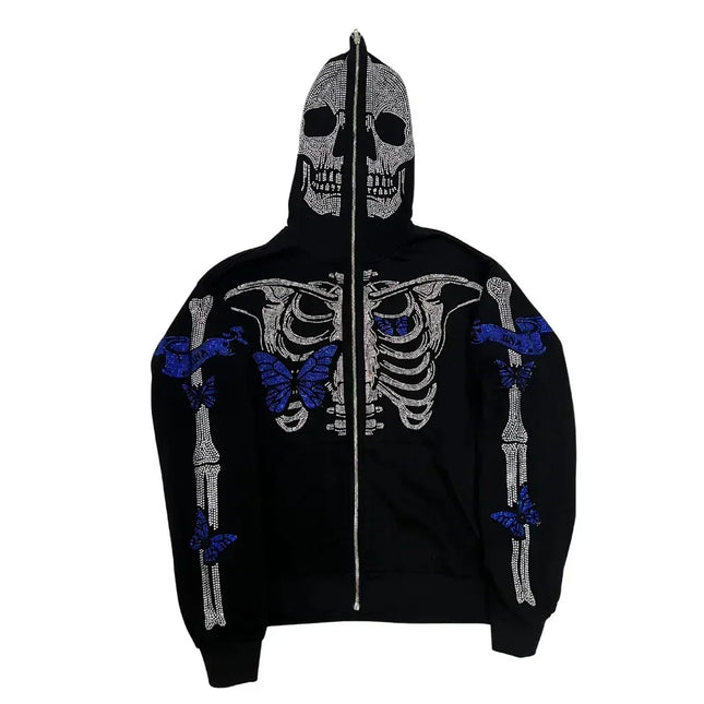 Women Men Y2K Fashion Hoodie Letter Graphics Print Zip Hoodie Clothes Women Hip-hop Long Sleeve Sweatshirt Oversized Top
