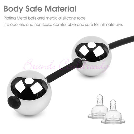 Erotic Weighted Vaginal Egg 20 25 30mm Geisha Kegel Exerciser Metal Ben Wa Ball Anal Beads Adult Sex Toys for Woman