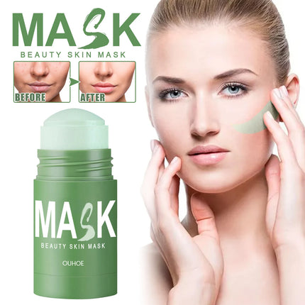 Green Tea Mask Face Clean Stick Moisturizing Deep Cleansing Remove Pores Blackhead Facial Mask Oil Control Cosmetics Makeup