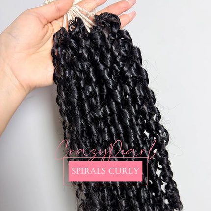 Crochet Human Hair For Black Women 100g/Pc Burmese Curly Crochet Human Hair Knotless Pre‑Separated Feather Crochet Invisible