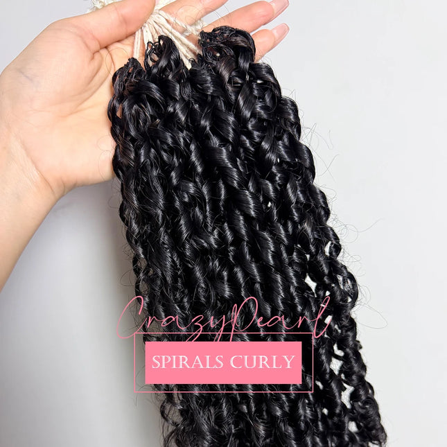 Crochet Human Hair For Black Women 100g/Pc Burmese Curly Crochet Human Hair Knotless Pre‑Separated Feather Crochet Invisible