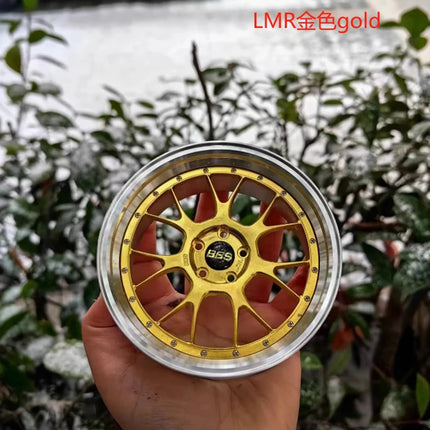 Wheel Model Car Ornaments RAYS Metal Wheel RID Aluminum Alloy Simulation Forging Wheel Modification Creative Desktop Toy