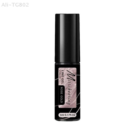 Gold Silver Metallic Nail Gel Liner Paint Chrome Mirror Effect Super Bright UV LED French Style Semi-Permanent Nail Polish