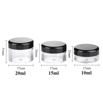 30/50/80pcs Empty Plastic Cosmetic Jar for Cream Lip Balm Eyeshadow Travel Toiletries Sample Storage 10/15/20ml