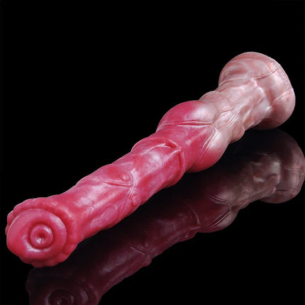 YOCY 12 Inch War Horse Dildo 6.5cm Thick Armor Knot Anal Stimulator Soft Silicone Animal Penis With Sucker Sex Toy For Women Men