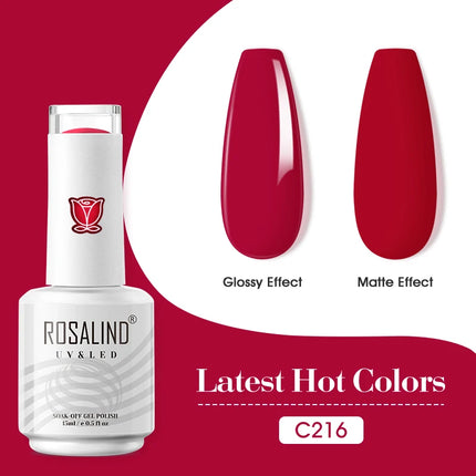 ROSALIND 15ml Nail Gel Polish Macaron Hybrid Varnish Semi Permanent Nail Art Design Soak Off Top Base Coat Esmalte UV Gel Nail