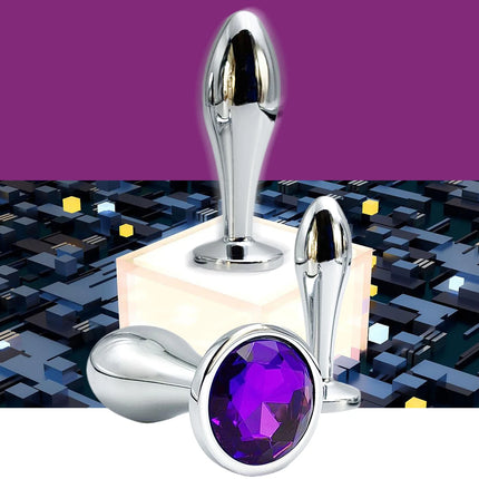 Metal Drop Anal Plug For Women Stainless Steel Three Sizes Jewel Base Butt Plug G-point Massage Adult Sex Toys Male/Famale Gay