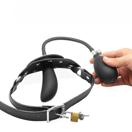 SM Liquid Silicone Inflatable Training Bondage Mouth Gag Oral Stuffed Open Penis Mouth Passion Couple Flirting Restriants SexToy