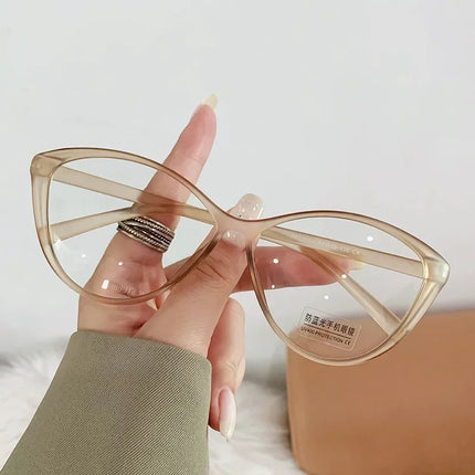 Ladies Retro Anti-blue Myopia Glasses Vintage Ultralight Minus Diopter Glasses Eyewear Women Trendy Cat Eye Frame Eyeglasses