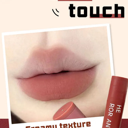 Matte Nude Velvet Liquid Lipstick 5 Color Sexy Red Coffee Lip Gloss Matte Lipstick Waterproof Non Stick Cup Lip Tint Mud Makeup