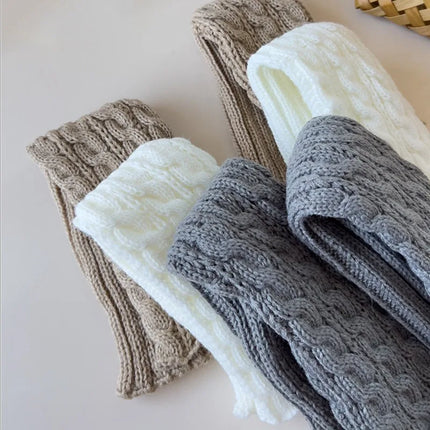 Sweet Children Leg Warmers Lolitas Twist Knitted Socks Korean Baby Girls Warm Foot Cover Guards Elastic Versatile Elephant Socks