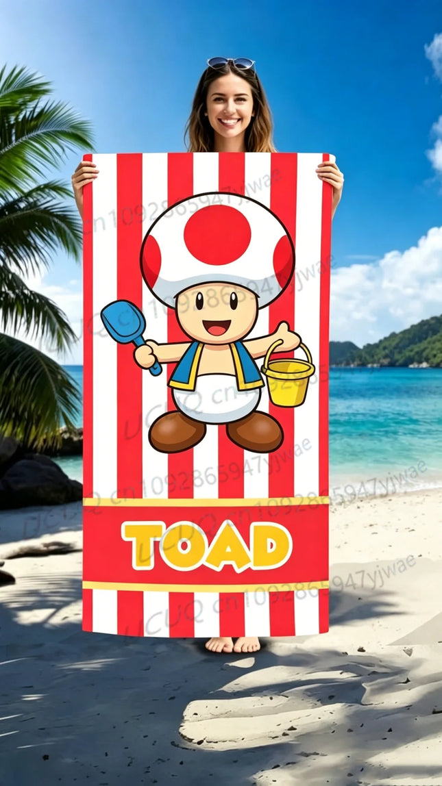 1 PC Mario Beach Towel Colorful Bath Towels For Girl Quick Dry Sand Free Beach Yoga Spa Gym Pool Beach Towel