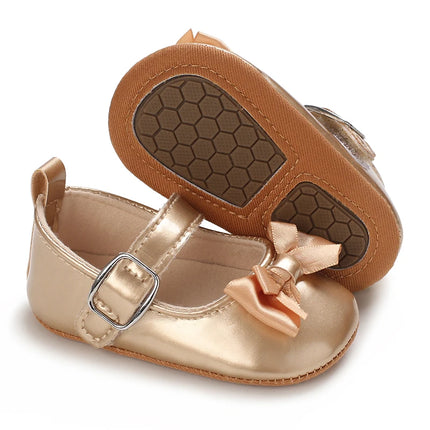 Spring and Autumn Baby Golden Princess Shoes Children's Soft soled Single Shoes Baby Girl Casual Shoes Baby Leather Shoes