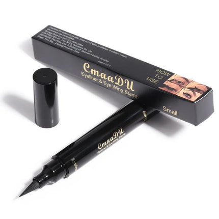 1 Pcs Black Wings Stamp Liquid Eyeliner, Easy Cat Eye Template Makeup Tool Anti-smudge, Vamp Wing, Lasting Waterproof Anti-sweat
