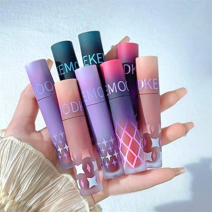 Pigeon Blood Red Matte Lipstick Waterproof and Lasting Blue Gothic Lip Gloss Sexy Punk Black Lip Tint Dark Lip Cream Makeup