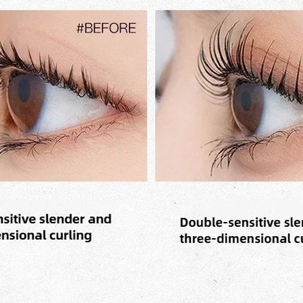 Waterproof Silk Fiber Mascara Metal Iron Lashes Black Long Curling Non-clumping Eyelash Extensions Cosmetic Makeup for Eyes