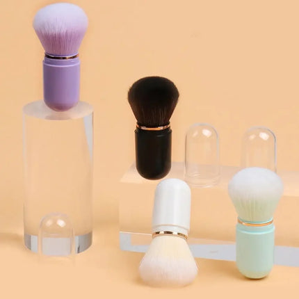 Portable Telescopic Makeup Brush Kabuki Capsule-shape Multifunctional Travel Makeup Brushes Soft Hair Powder Blush Beauty Tools