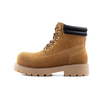 Men's Winter Leather Boots Height Increasing / Bottes Cuir Hiver Homme Rehaussantes