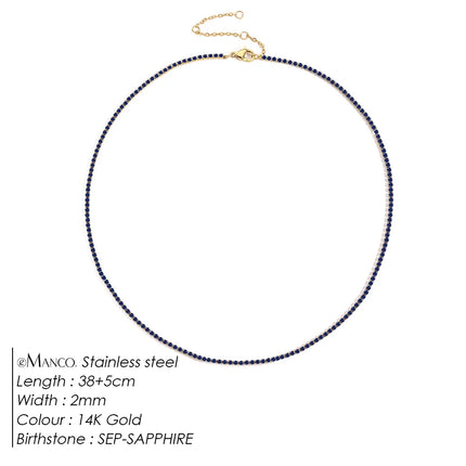 EManco Fashion Crystal High Quality Stainless Steel Gold Plated Necklace Ladies Charming Accessories Gifts Wholesale