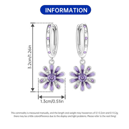 Hot Sale Original 925 Sterling Silver Zircon Pink Paw Print Earrings Heart Flower Leaf Design Women Party Jewelry Gift Ear Loops