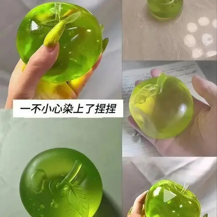 Powder apple green apple squeeze toy slow rebound stress relief toy maltose apple squeeze, relieves pressure and anxiety