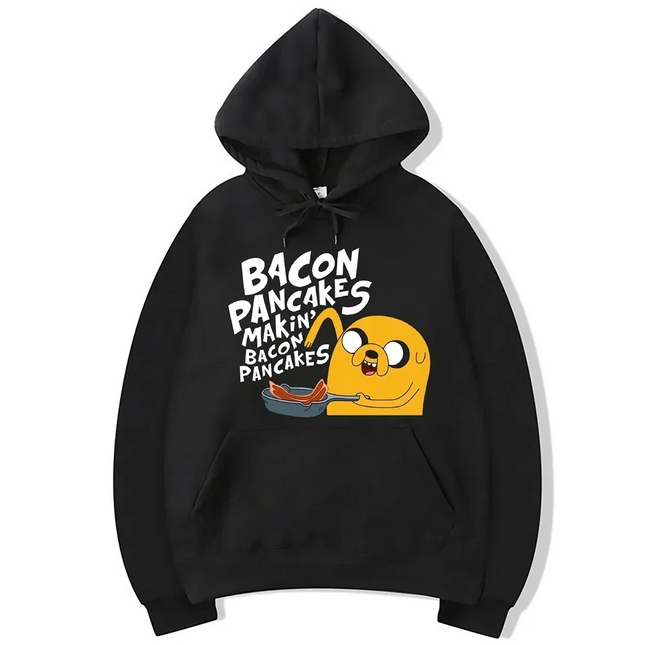 Adventure Time Animation TV Series Jake Cartoon Pattern Pullover for Men and Women Harajuku Fashion Street Clo HipHop Harajuku