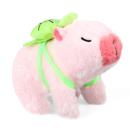 1Pc Simulation Electronic Plush Capybara Back Turtle Walking Sound Moving Mouth Doll Pet Toys For Birthday Gift