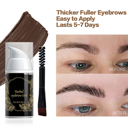 Professional Henna Brow Tint Kit 6 Shades Waterproof & Long Lasting Eyebrow Dye for Home Use Natural Looking Brow Enhancer