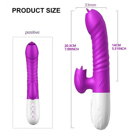 Thrusting Vibrator for Women Licking G Spot Clitoral Nipple Stimulator Heating Realistic Dildo Masturbation Adult Sex Toys