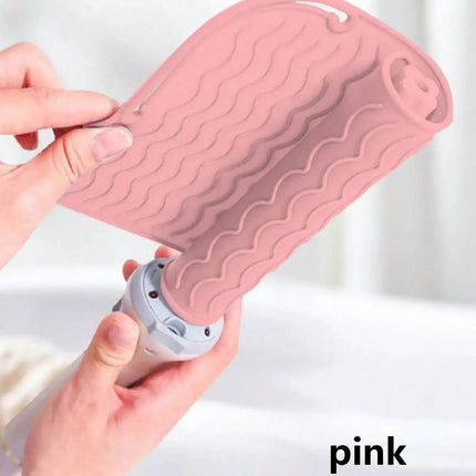 New Plus Size Silicone Heat Resistant Mat Portable Travel Hot Tools Pad Cover for Curling Iron, Flat Iron Hair Straightener