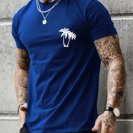 Men's Summer Loose Size 100% Cotton Freedom Graphi Print Casual Slim Fit Round Neck Short Sleeve T-shirt Top