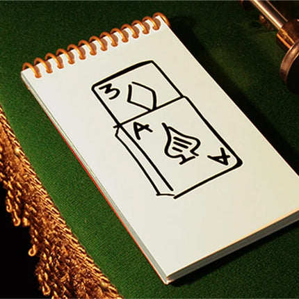 Mini Cardiographic by Martin Lewis Magic Tricks Sketchpad Rising Card Close Up Street Illusions Gimmicks Mentalism Props