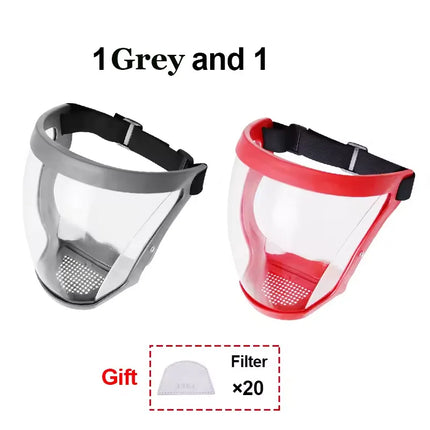 Transparent Facial Shield Anti-Fog Work Protection Mask Filter Dust-proof Anti-splash Full-Face Grinding Weeding Protection Mask