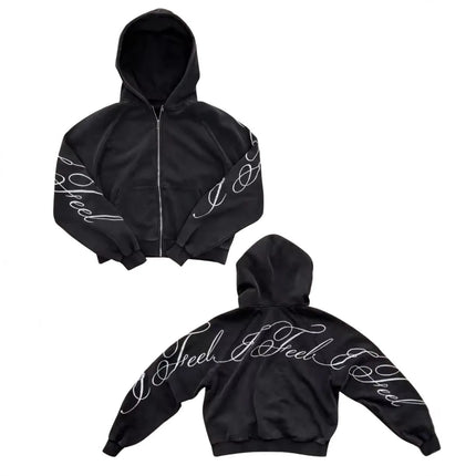 European and American new winter y2k simple and loose street wear letter printed hoodie for both men and women