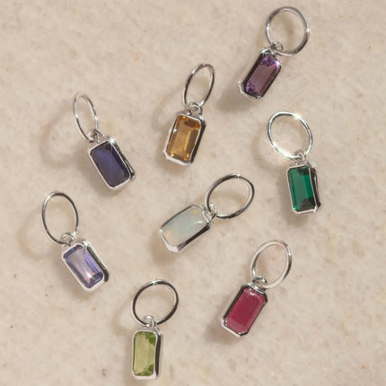 DPLAOPA 925 Sterling Silver 12 Birthstone CZ  Clips Charm Beads Pendant For Necklace And Bracelet 2024 Women Luxury Fine Jewelry
