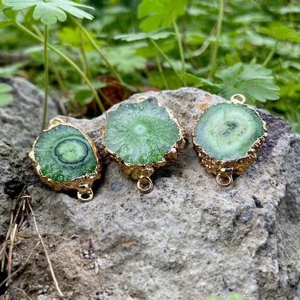 Fashion Irreguar Druzy Agat Pendant Natural Quartz Connector Charms For Jewelry Making  Necklace Bracelet Earrings DIY 2pcs/lot