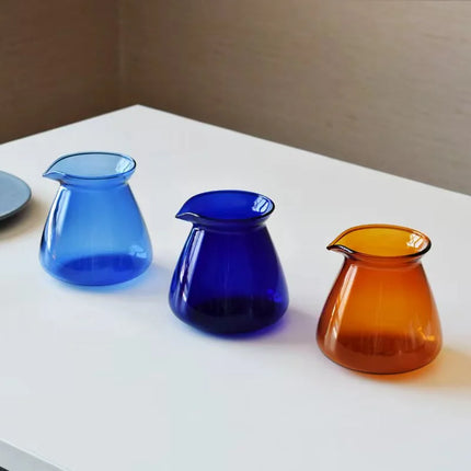 High Borosilicate Glass Coffee Carafe for Pour Over Coffee Maker 7oz/17oz Glass Coffee Pot Blue Amber Grey Clear Coffee Server