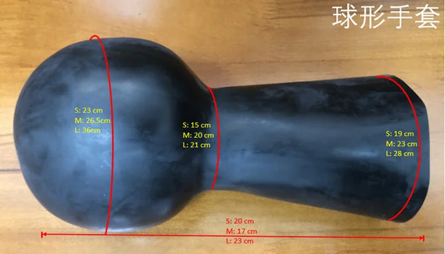 Sexy 0.7MM Thicker Fetish Module Latex Glove Ball Cover Boxing Mitts Lingerie