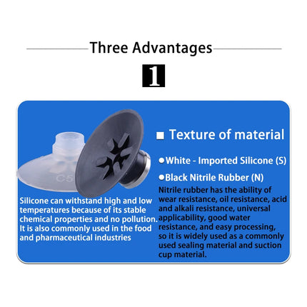 5pcs/pack ZP-C Series Vacuum Suction Cups Ribbed Robotic Suction Nozzle ZP-10/13/16/20/25/30/40/50CS/CN